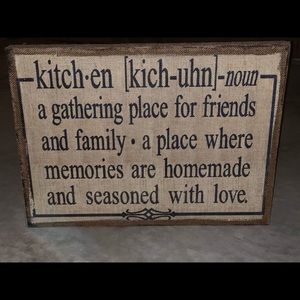 Kitchen sign